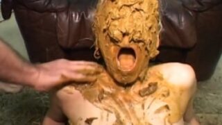 Blonde girl toilet enjoy extreme scat sex